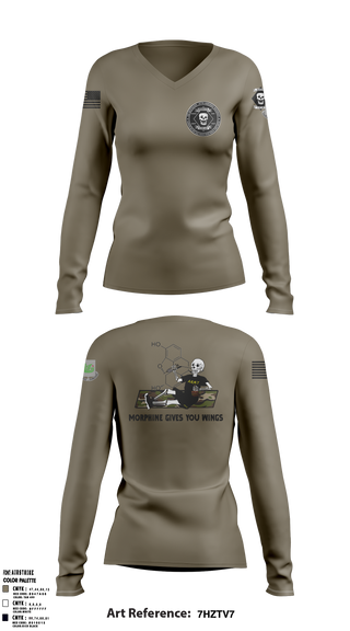 1-37 AR 67531053 Women's Long Sleeve V-neck Shirt - 3