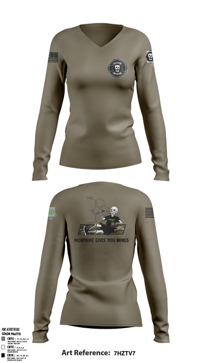 1-37 AR 67531053 Women's Long Sleeve V-neck Shirt - 3