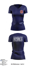 Engine 40 Ladder 4 Medic 19 58015136 Women's Short Sleeve V-neck Shirt - 101