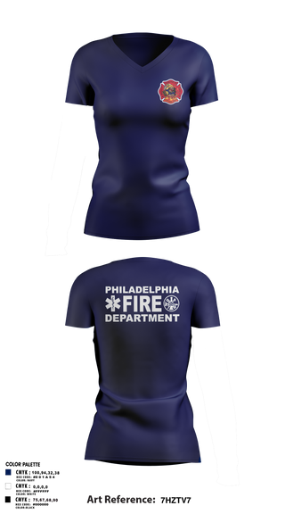Engine 40 Ladder 4 Medic 19 58015136 Women's Short Sleeve V-neck Shirt - 101