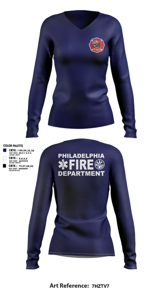 Engine 40 Ladder 4 Medic 19 58015136 Women's Long Sleeve V-neck Shirt - 101