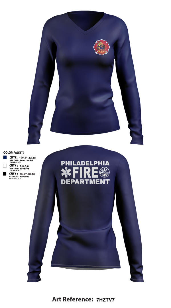 Engine 40 Ladder 4 Medic 19 58015136 Women's Long Sleeve V-neck Shirt - 101