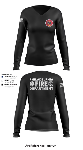 Engine 40 Ladder 4 Medic 19 58015136 Women's Long Sleeve V-neck Shirt - 102