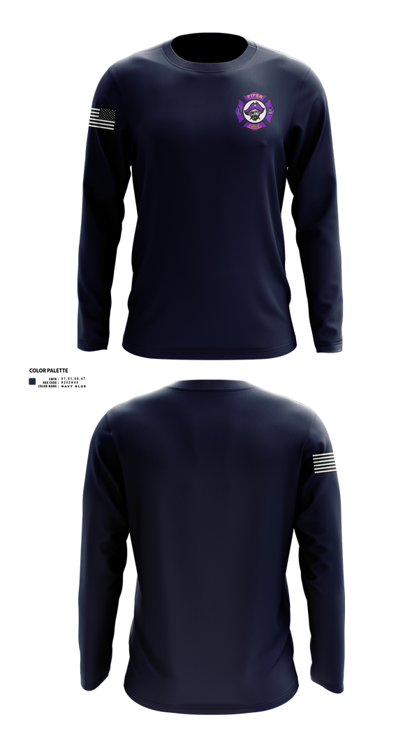 Piper High School Public Services Academy 74445509 Long Sleeve Performance Shirt - 4