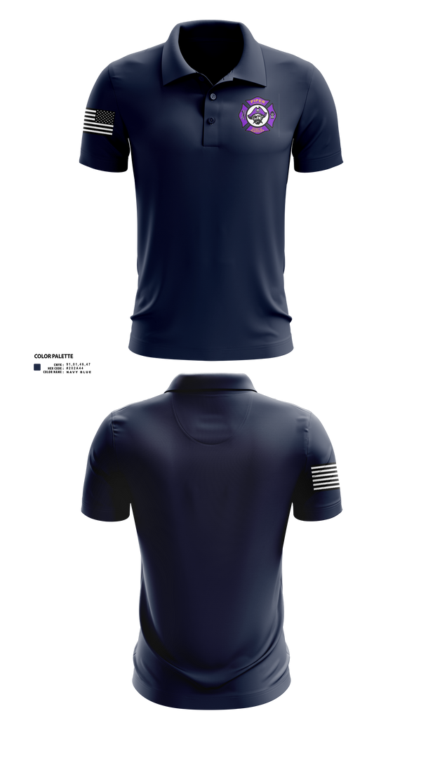 Piper High School Public Services Academy 74445509 Short Sleeve Performance Polo - 4