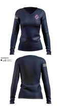 Piper High School Public Services Academy 74445509 Women's Long Sleeve V-neck Shirt - 4