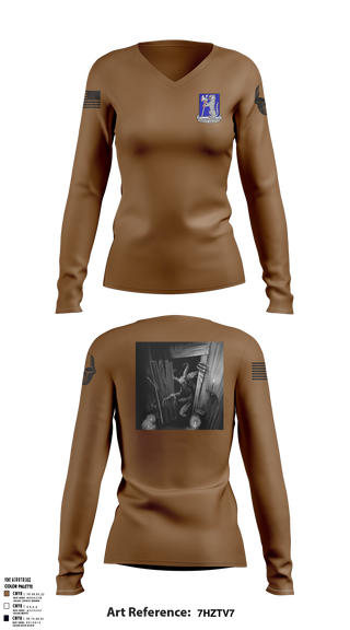 Steel Tigers 88857269 Women's Long Sleeve V-neck Shirt - 1