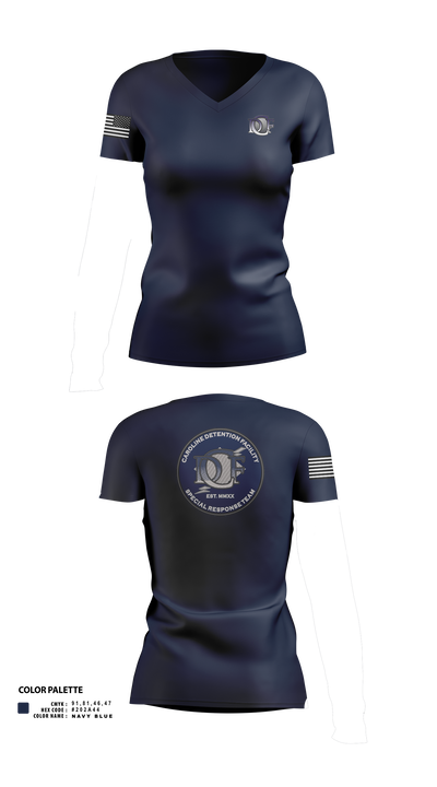 Caroline Detention Facility 57088253 Women's Short Sleeve V-neck Shirt - 10