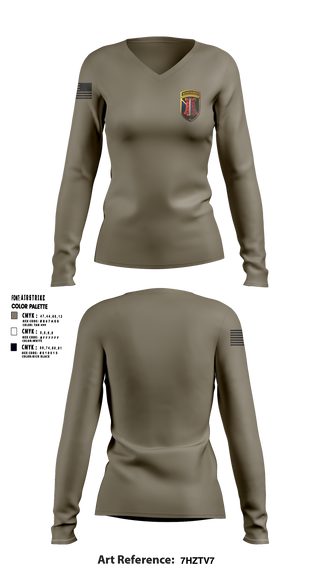 204th MEB Mountaineers 65982822 Women's Long Sleeve V-neck Shirt - 1