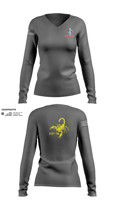 926 PM 83596948 Women's Long Sleeve V-neck Shirt - 3