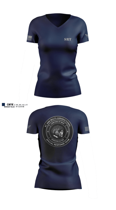 St. Ann SRT 47217904 Women's Short Sleeve V-neck Shirt - 1
