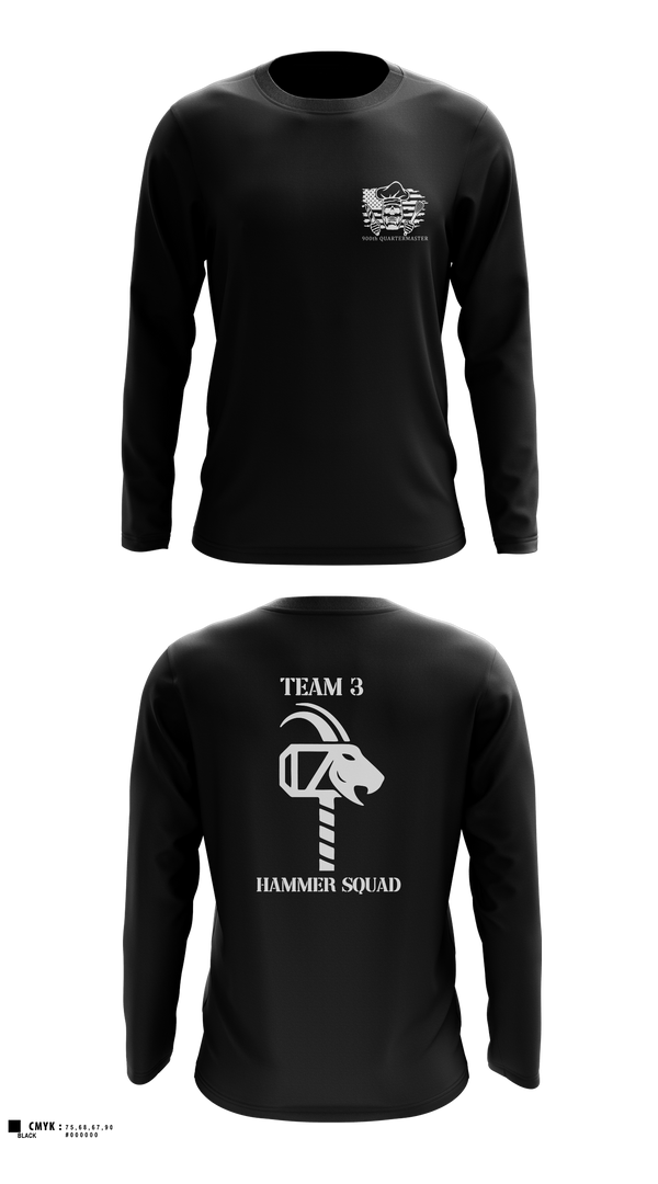 900th QUARTERMASTER 12047177 Long Sleeve Performance Shirt - 14