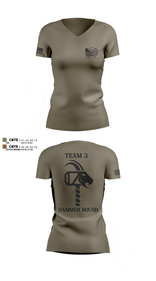 900th QUARTERMASTER 12047177 Women's Short Sleeve V-neck Shirt - 12