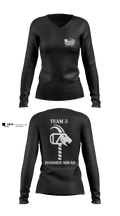 900th QUARTERMASTER 12047177 Women's Long Sleeve V-neck Shirt - 14