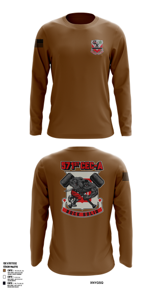 16th BEB 571st Company 8962391 Long Sleeve Performance Shirt - 1