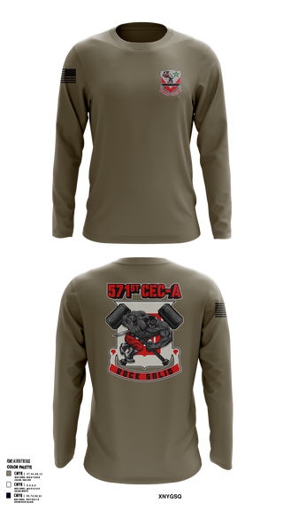 16th BEB 571st Company 8962391 Long Sleeve Performance Shirt - 2
