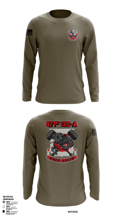 16th BEB 571st Company 8962391 Long Sleeve Performance Shirt - 2