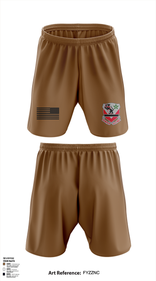16th BEB 571st Company 8962391 Athletic Shorts With Pockets -1