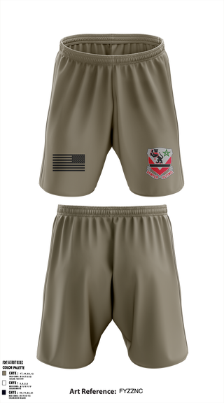 16th BEB 571st Company 8962391 Athletic Shorts With Pockets -2