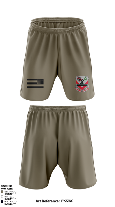 16th BEB 571st Company 8962391 Athletic Shorts With Pockets -2