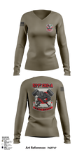 16th BEB 571st Company 8962391 Women's Long Sleeve V-neck Shirt -2