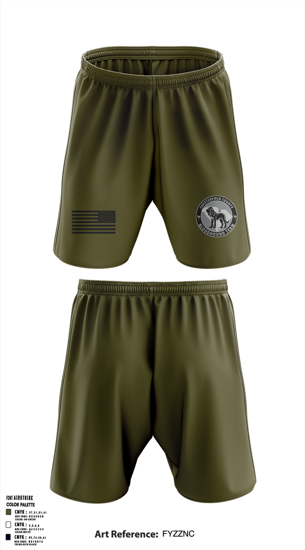Chesterfield County Sheriff Office 72632097 Athletic Shorts With Pockets - 2