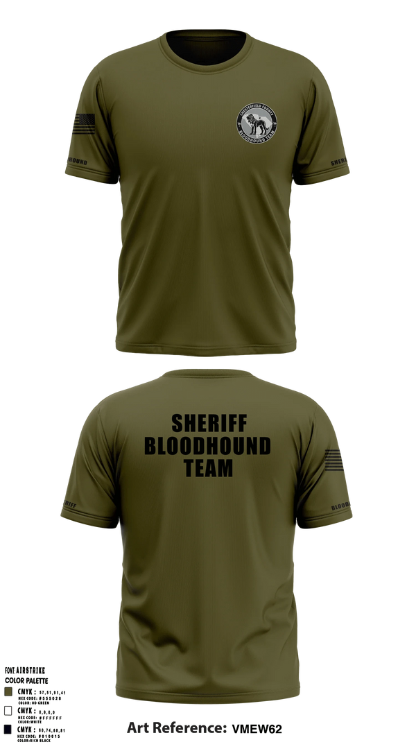 Chesterfield County Sheriff Office 72632097 Old School Cotton Feel Shirt -2
