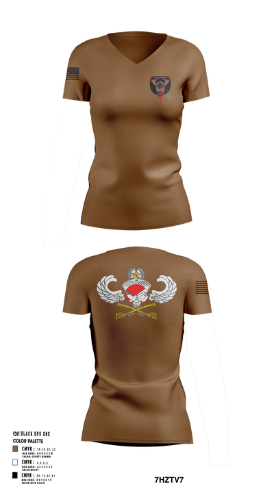 Dog troop 1-509th 97427041 Women's Short Sleeve V-neck Shirt - 102