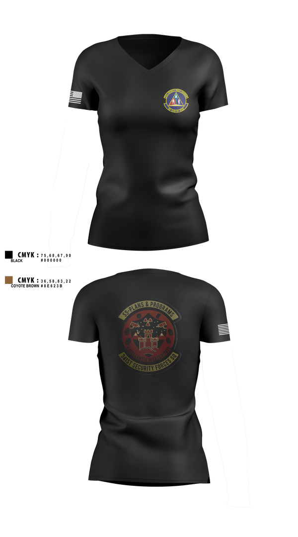 341 SFS 71584549 Women's Short Sleeve V-neck Shirt - 1