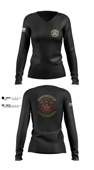 341 SFS 71584549 Women's Long Sleeve V-neck Shirt - 1