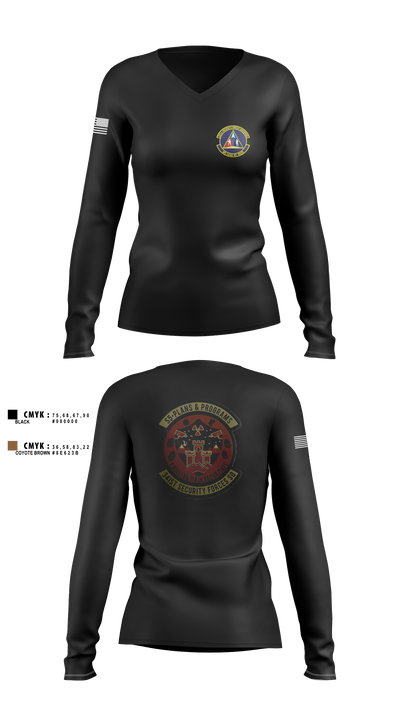 341 SFS 71584549 Women's Long Sleeve V-neck Shirt - 1