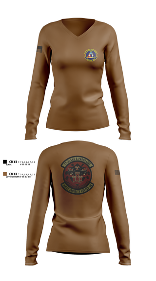 341 SFS 71584549 Women's Long Sleeve V-neck Shirt - 2