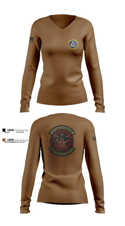 341 SFS 71584549 Women's Long Sleeve V-neck Shirt - 2