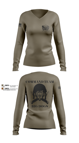 900 LEADERSHIP 50453031 Women's Long Sleeve V-neck Shirt - 3