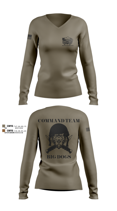 900 LEADERSHIP 50453031 Women's Long Sleeve V-neck Shirt - 3