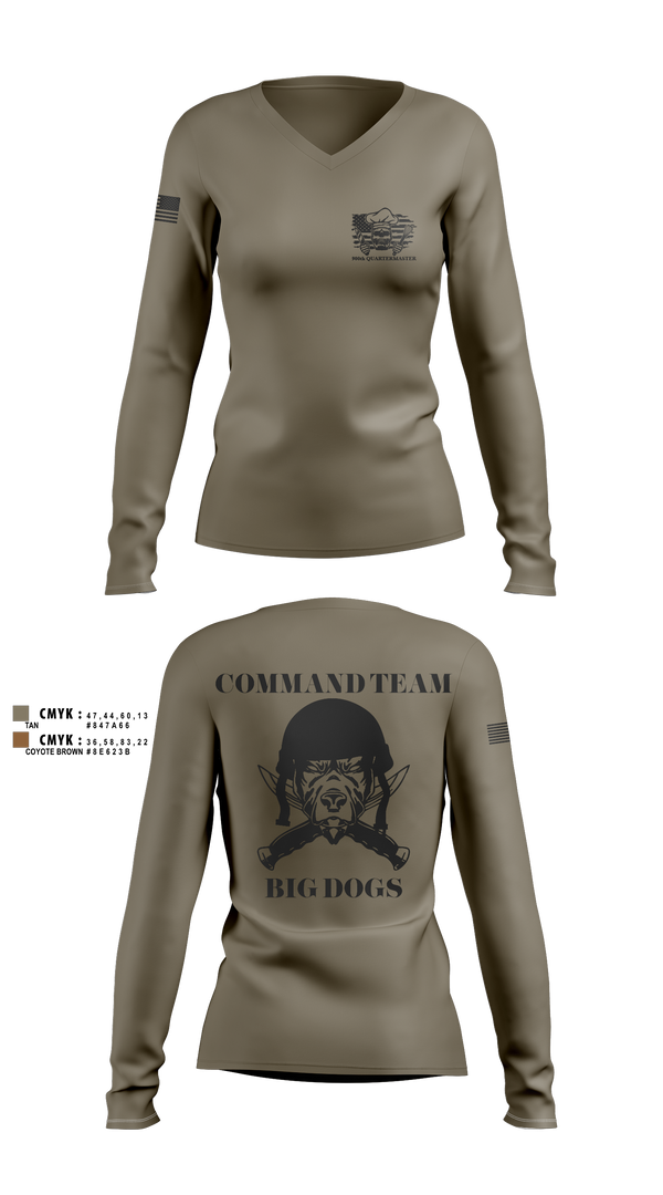 900 LEADERSHIP 50453031 Women's Long Sleeve V-neck Shirt - 3