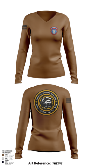 USAREC 47194249 Women's Long Sleeve V-neck Shirt - 2