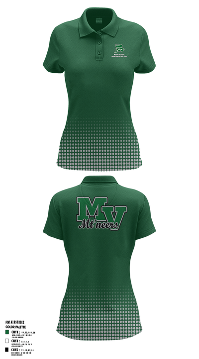 Mount Vernon Mountaineer Lady Golf Women's Short Sleeve Performance Polo  - 2