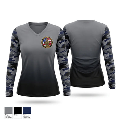 PM Air Warrior Women's Long Sleeve V-neck Shirt - 1