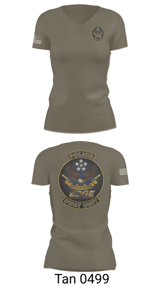 Womens Short Sleeve Vneck Shirt, EDGE SWAT, Police, Teamtime, Team time, sublimation, custom sports apparel, team uniforms, spirit wear, spiritwear, sports uniforms, custom shirts, team store, custom team store, fundraiser sports, apparel fundraiser