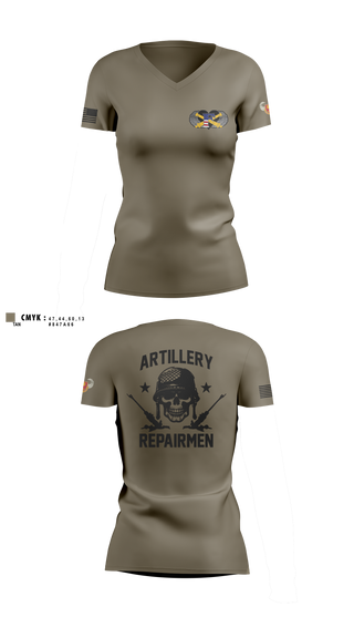 1-320th FA, Fox Battery 2295294 Women's Short Sleeve V-neck Shirt - 1