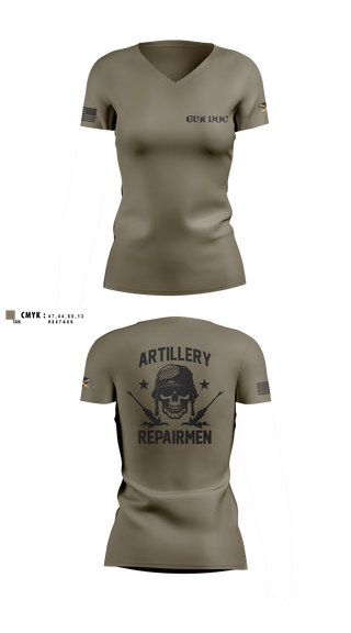 1-320th FA, Fox Battery 2295294 Women's Short Sleeve V-neck Shirt - 3