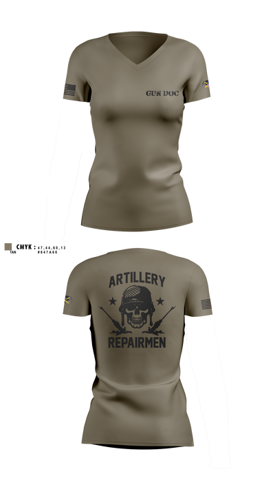 1-320th FA, Fox Battery 2295294 Women's Short Sleeve V-neck Shirt - 3