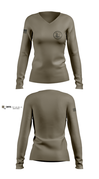 H Troop 3/278 ACR 93577618 Women's Long Sleeve V-neck Shirt - 1