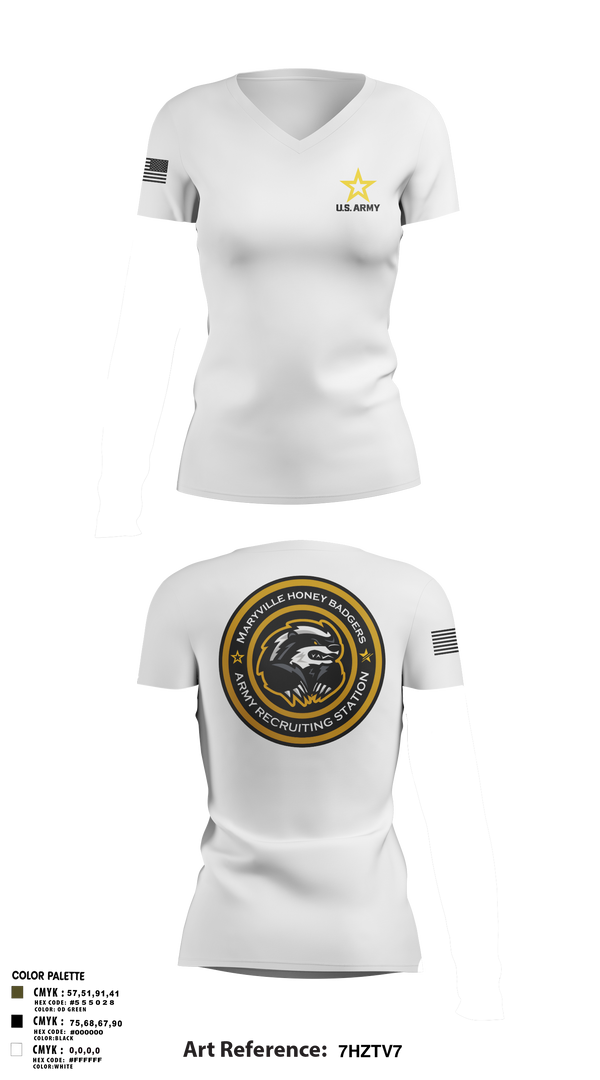 Maryville Honeybadger 60960842 Women's Short Sleeve V-neck Shirt -8