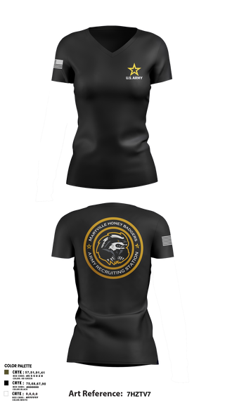 Maryville Honeybadger 60960842 Women's Short Sleeve V-neck Shirt - 9