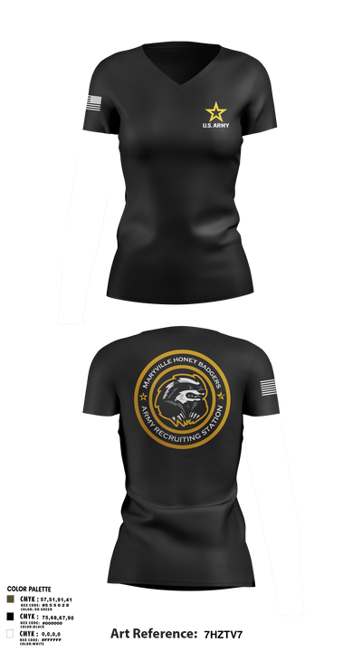 Maryville Honeybadger 60960842 Women's Short Sleeve V-neck Shirt - 9