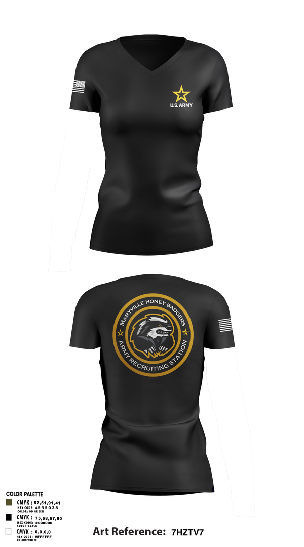 Maryville Honeybadger 60960842 Women's Short Sleeve V-neck Shirt - 9