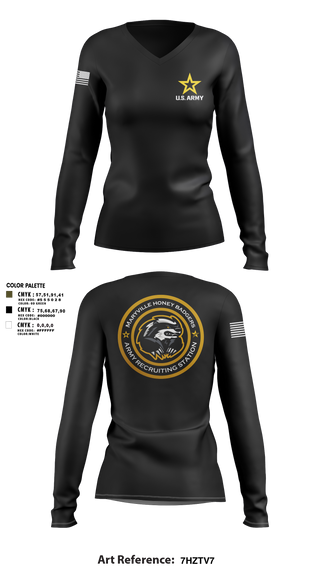 Maryville Honeybadger 60960842 Women's Long Sleeve V-neck Shirt - 9