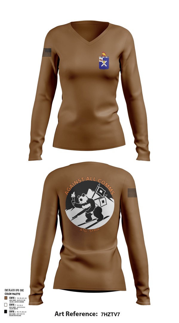 S6 1-32 IN 64050243 Women's Long Sleeve V-neck Shirt - 101